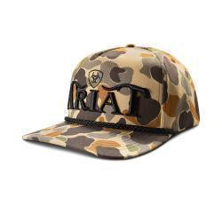Ariat Snap Back Camo Cap 3D Embroidered Tan  A300094708