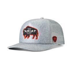 Ariat Grey Cap with Black/Red Buffalo A300087006 (Last Chance)