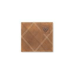 ARIAT LARGE BIFOLD CROSS STITCH PATCH MEDIUM BROWN A3563144