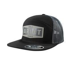 ARIAT MENS CAP SNAPBACK LEATHER PATCH BLACK A290001101