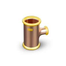 Press-Fit Reducing Tee Copper All Ends-Gas 22x15x22mm