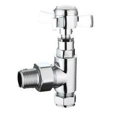 T-Pro Traditional Towel Radiator Valve Angled 15mm