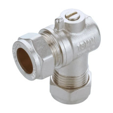 Chrome plated angled isolating valve