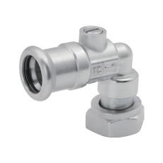 Chrome plated press-fit m profile angled service valve