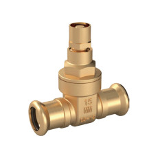Press-fit lockshield gate valve