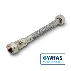 Hyddro WRAS approved flexible tap connector with isolating valve compression x female