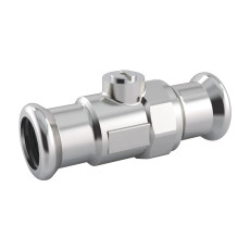 Chrome plated press-fit isolating valve