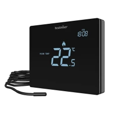 Electric Underfloor Heating Thermostat-Heatmiser Slimline-e v3 (Black)