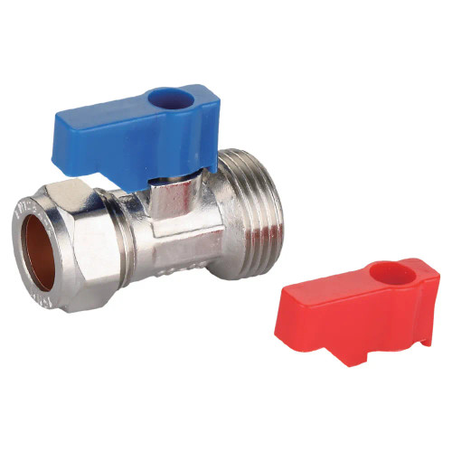 Straight washing machine valve
