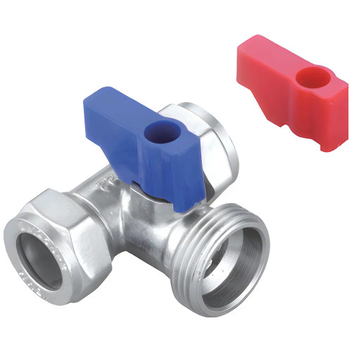 Dual appliance tee washing machine valve