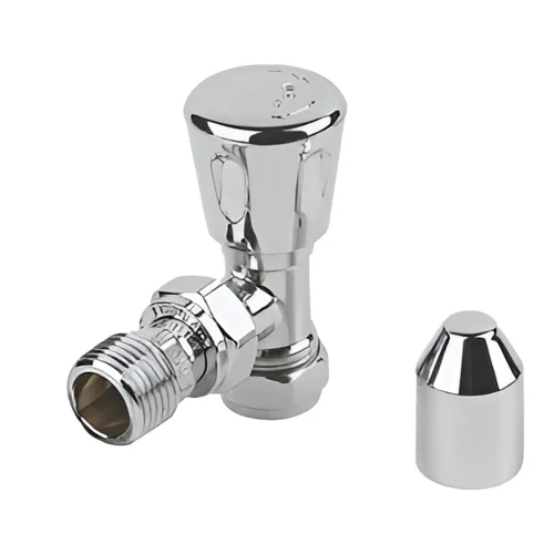 T-Pro 15mm Angled Radiator Valve & 15mm Nut Chrome