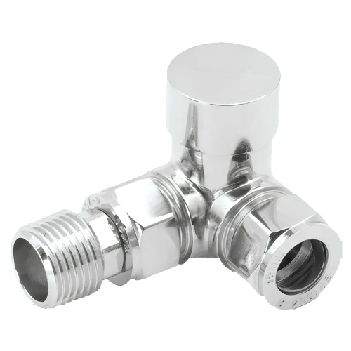 T-Pro Corner Radiator Valve 15mm Chrome Twin Pack