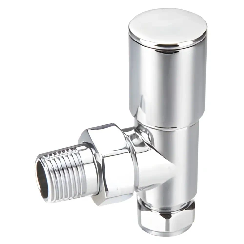 T-Pro Chrome Radiator Valve Angled Round Handwheel 15mm
