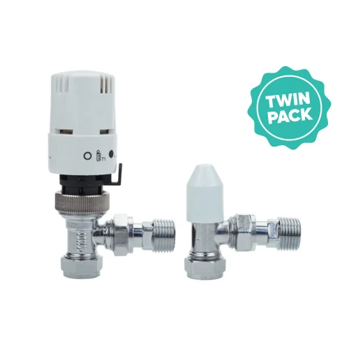 TRV Pack Angled c/w L/S 15mm White Twin Pack