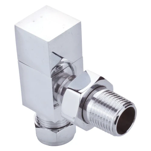 T-Pro Chrome Radiator Valve Angled Square Handwheel 15mm