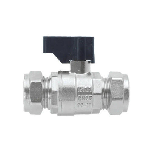 Isolating Valve Full Bore CP Black Handle 22mm
