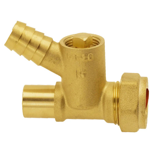 15mm male x 15mm female draw off adaptor