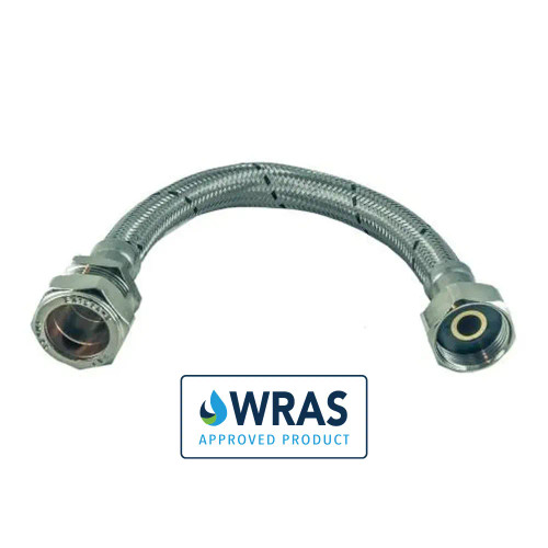 Hyddro WRAS approved flexible tap connector compression x female ends