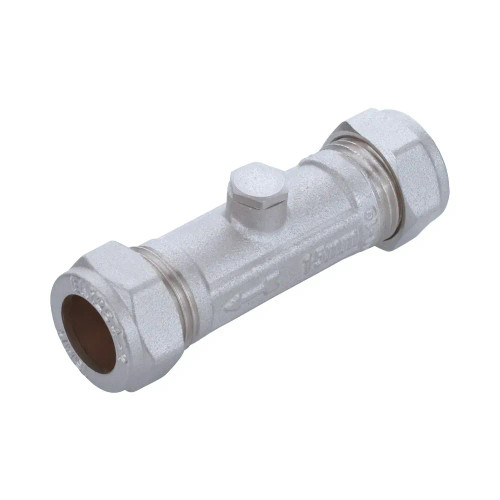 Chrome plated DZR brass double check valve