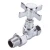 T-Pro Traditional Towel Radiator Valve Straight 15mm