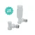 Thermostatic Angled Radiator Valve + L/S 15mm White Twin Pack