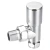 T-Pro Chrome Radiator Valve Angled Round Handwheel 15mm