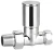 T-Pro Chrome Radiator Valve Straight Round Handwheel 15mm