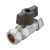 Isolating valve with black Handle chrome plated and heavy patterned