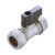 Chrome plated isolating valve with lever and black handle