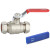Lever ball valve full bore with red and blue handles