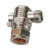 Chrome plated flat faced angled isolating valve