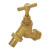 Brass hose union bib tap