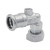 Chrome plated press-fit m profile angled service valve