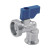 Chrome plated press-fit angled washing machine valve
