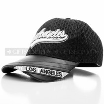 Mesh Black Los Angeles Baseball Cap with Adjustable Straps (Main)