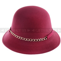 Women Summer Bucket Hat- Burgundy