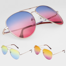 Aviator Shape Summer Ocean Color Sunglasses 52015MHC