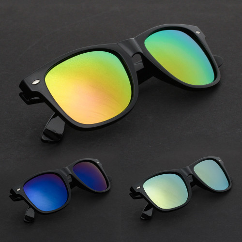 Retro Square Shape Mirror Lens Polarized Sunglasses 61PRV