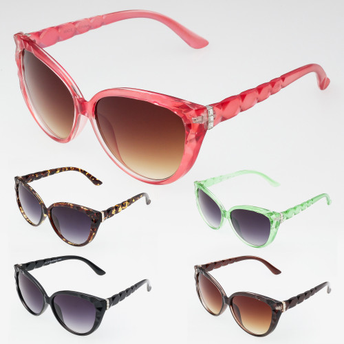 Cat Eye Shape Rhinestone Fashion Sunglasses 80579RS