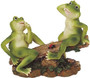 2 Frogs on Seesaw Garden Decoration Collectible Figurine Statue Model