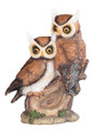 7 1/2" Height Owl Couple on Bench for House and Kitchen Decoration and Display