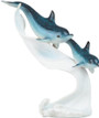 8.5 Inch Dolphins Swimming Together Down A White Tide Figurines