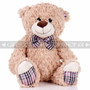 14" Theo Bear With Scarf Soft Plush Toy Stuffed Animal - Brown - Image 1