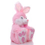 10" Footsie Bunny with Ribbon - Pink (Side)