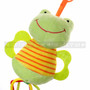 7" LITTLE FROG ANIMAL BABY RATTLE W/ O' RING & TEETHER (Details)