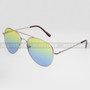 Aviator Shape Summer Ocean Color Sunglasses 52015MHC - Green Blue