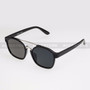 Clubmaster  Shape Retro Designer Sunglasses 96004 - Black Silver