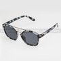 Clubmaster  Shape Retro Designer Sunglasses 96004 - Marble Silver