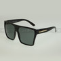 Square Shape Oversize Retro Fashion Sunglasses 80331 - Black Gold
