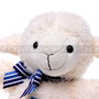 10" Soft White Baby Sheep with Blue Ribbon (Detail)